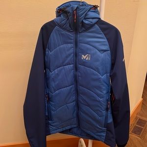 Millet mens hybrid soft shell synthetic with pit zips vented size Large